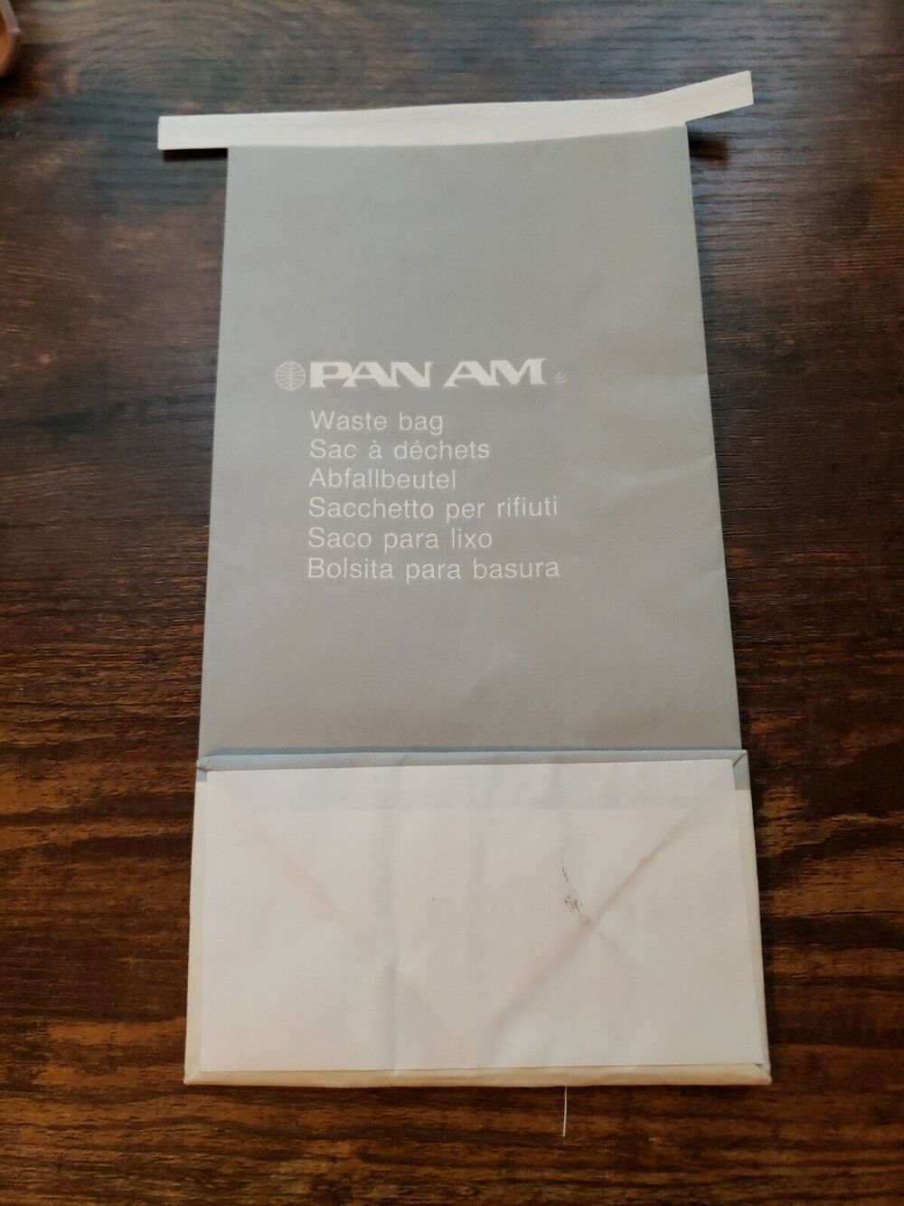 Vintage PAN AM AIRLINES Air Sickness Sick Waste Barf Bag Rare Unused Ephemera